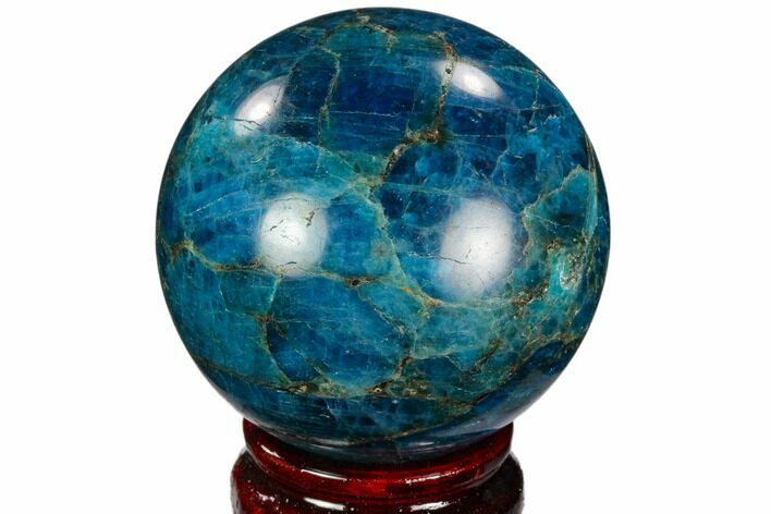 Bright Blue Apatite Sphere - Madagascar #121795